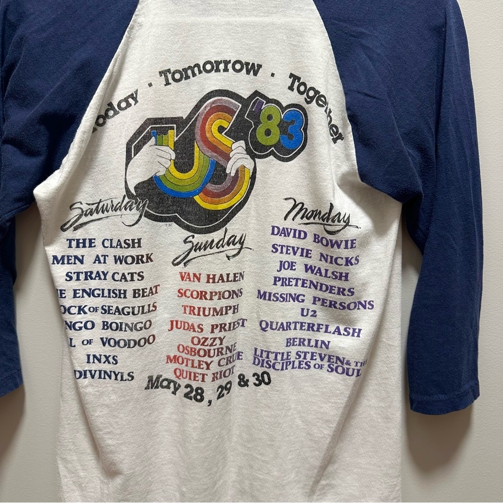 Vintage Original 1983 US Festival Rock Concert Tee Size Small - Picture 3 of 11